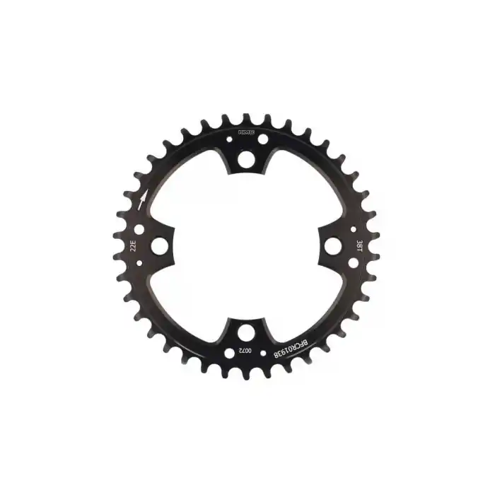 Placa pedalier KMC 38T 1.9mm BCD104 AL7075 Neagra Reducere specială