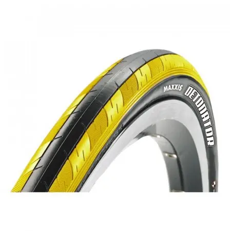 Anvelopa Maxxis 26X1.25 Detonator black-yellow 60TPI wire Cel mai bun preț