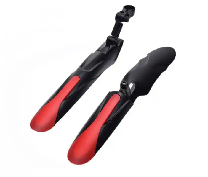 Vezi acum Set aparatori noroi fata+spate, pentru biciclete cu amortizoare, roata 24 - 28 inch, culoare negru/rosu