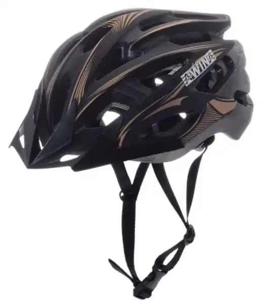 Cumpărături sigure Casca ciclisti MTB Awina, marime M (55 cm-58 cm), culoare nergru/auriu