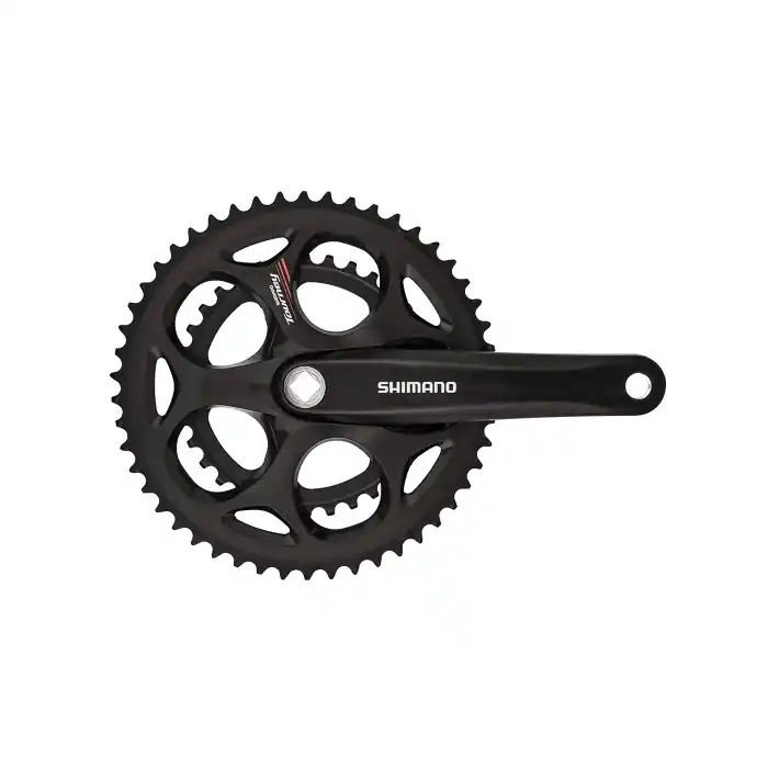 Popular Angrenaj pedalier Shimano A050 FC-A070, 2x7/8 viteze, ax Patrat, fara aparatoare lant, brate 165mm, 50x34T