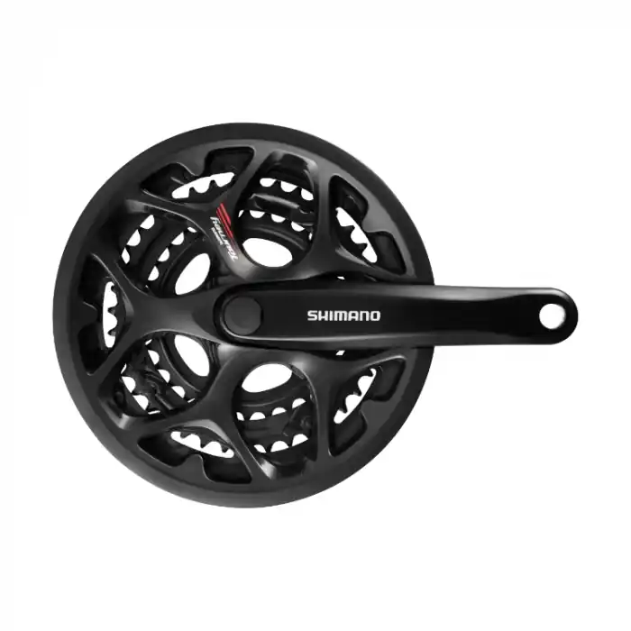 Angrenaj pedalier Shimano A050 FC-A073, 3x7/8 viteze, ax Patrat, cu aparatoare lant, brate 170mm, 50x39x30T Reducere specială