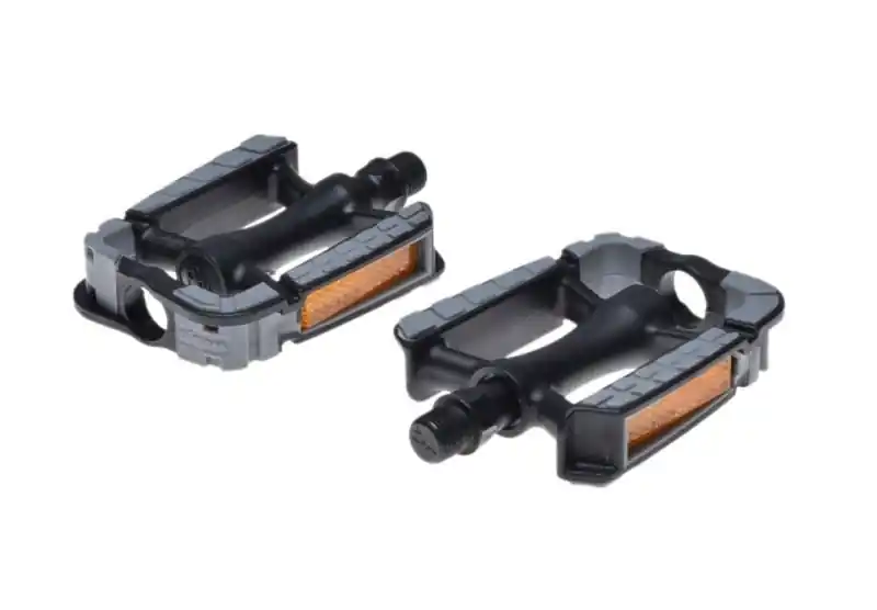 Set 2 pedale Wellgo din plastic antiderapant, pentru bicicleta, filet 9/16, culoare negru Plată securizată