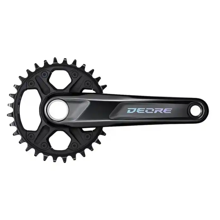 Comandă acum Angrenaj pedalier Shimano Deore FC-M6100-1, 1x12 viteze, Hollowtech II, fara aparatoare lant, brate 170mm, fara BB, 32T