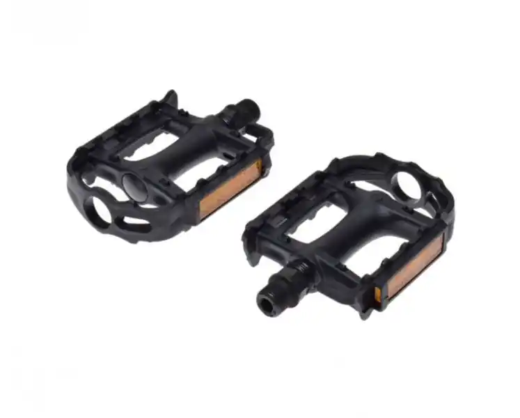 Ofertă Set 2 pedale Wellgo din plastic, pentru bicicleta, filet 9/16, culoare negru