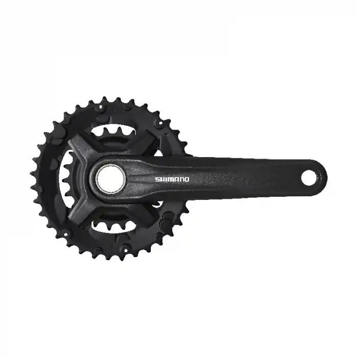 Angrenaj pedalier Shimano Altus FC-MT210-2, 2x9 viteze, Hollowtech II, fara aparatoare lant, brate 170mm, fara BB, Negru, 36x22T Cumpără acum