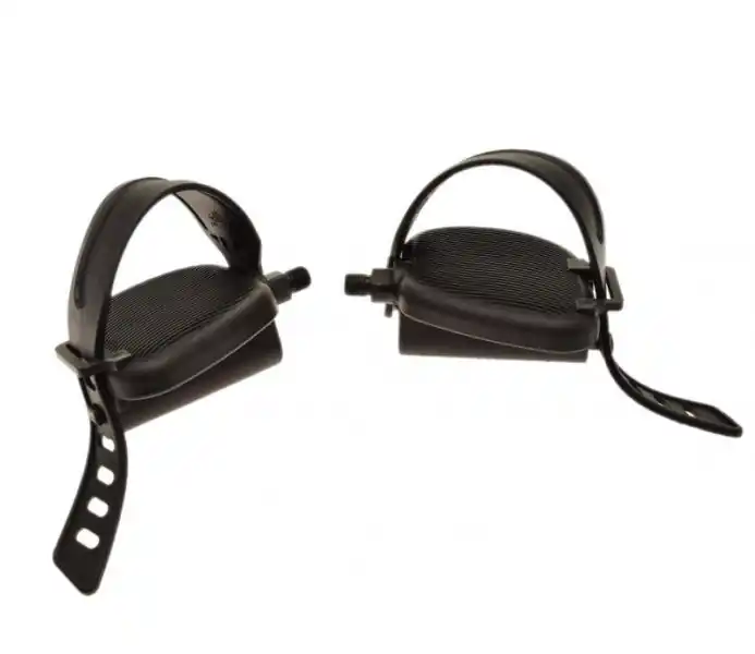 Ofertă specială Set pedale bicicleta + ratrape cauciuc, filet 9/16, culoare negru