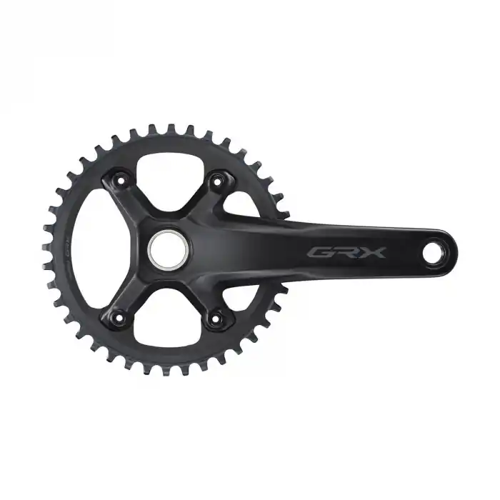 Angrenaj pedalier Shimano GRX FC-RX600, 1x11 viteze, Hollowtech II, fara aparatoare lant, brate 172.5mm, fara BB, 40T Discount