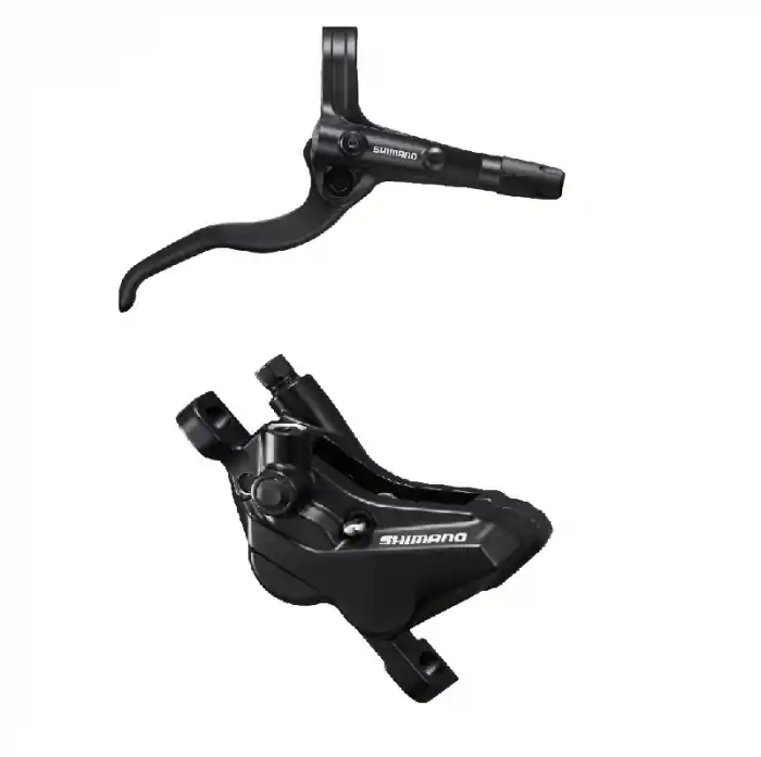 Cumpărături sigure Frana pe disc set asamblat (J-Kit) Shimano Deore BL-MT401(R), BR-MT420(R), Negru, fara adaptor, placute Metal (fara radiator), cu insertie, conducta 1700mm (SM-BH90 negru)