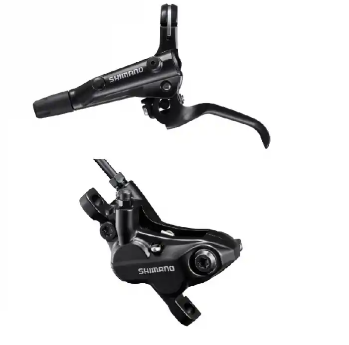 Livrare expres Frana pe disc set asamblat (J-Kit) Shimano Deore BL-MT501(L), BR-MT520(F), Negru, fara adaptor, placute Metal (fara radiator), cu insertie, conducta 1000mm (SM-BH90 negru)