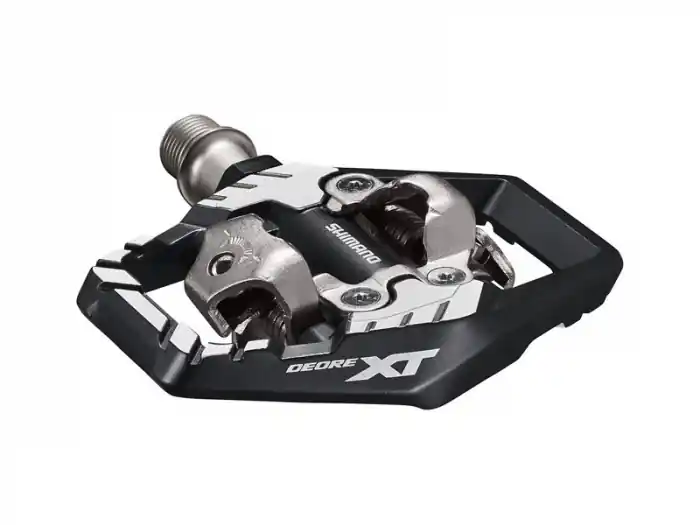 Pedale automate Shimano Deore XT PD-M8120, SPD, placute SM-SH51, fara catadioptru, Negru Livrare expres