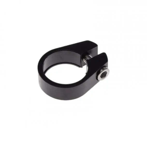 Reducere de preț Colier tija sa, prindere surub, 34.9mm, culoare negru, din aluminiu