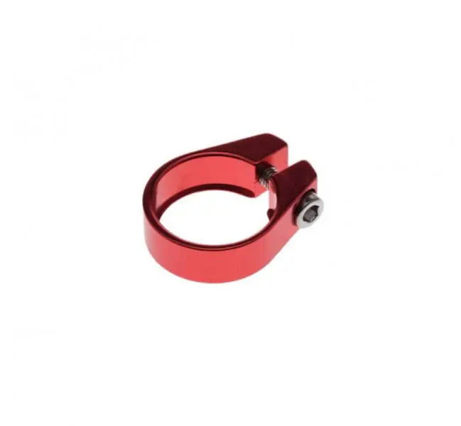 Colier tija sa, prindere surub, 28.6mm, culoare rosu, din aluminiu Chilipir