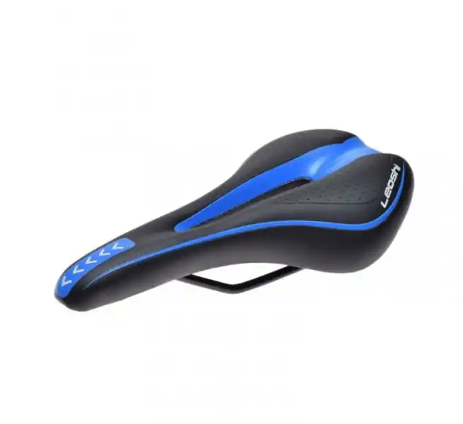 Reducere extra Sa bicicleta, Leoshi, culoare negru/albastru, cu gaura ventilatie