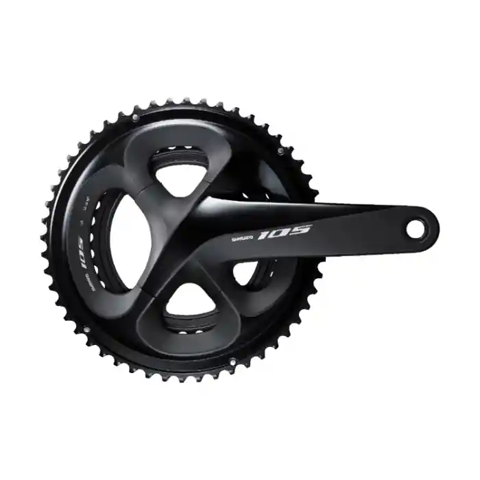 Angrenaj pedalier Shimano 105 FC-R7000, 2x11 vit, brate 175mm, fara BB, Negru, 53-39T Reducere specială