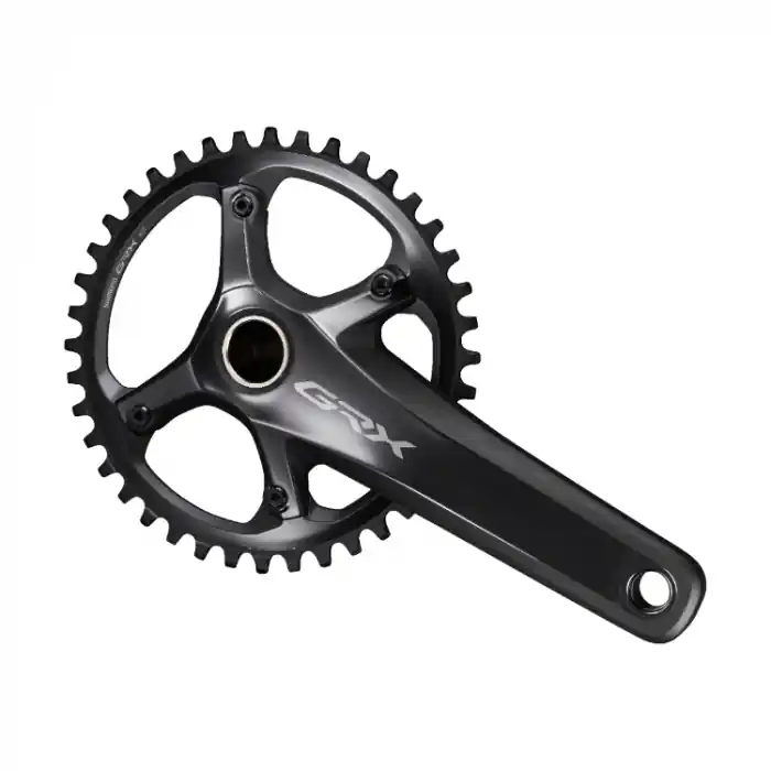 Angrenaj pedalier Shimano GRX FC-RX810-1, 1x11 viteze, Hollowtech II, fara aparatoare lant, brate 172.5mm, fara BB, 40T Expediere rapidă