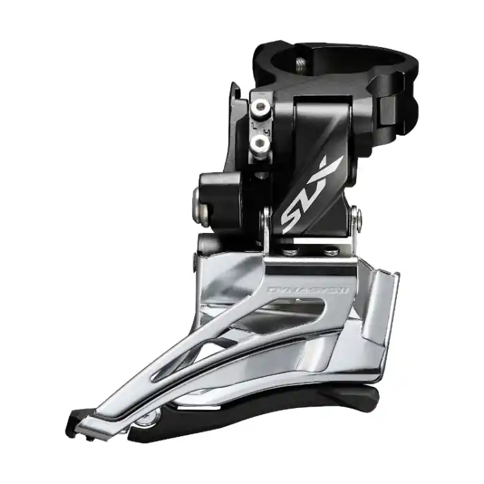 Schimbator fata Shimano SLX FD-M7025-H, 2x11 viteze, high clamp, down swing, tragere dubla, colier 34.9mm (cu adaptor 28.6mm si 31.8mm), unghi CS 66-69 Plată sigură