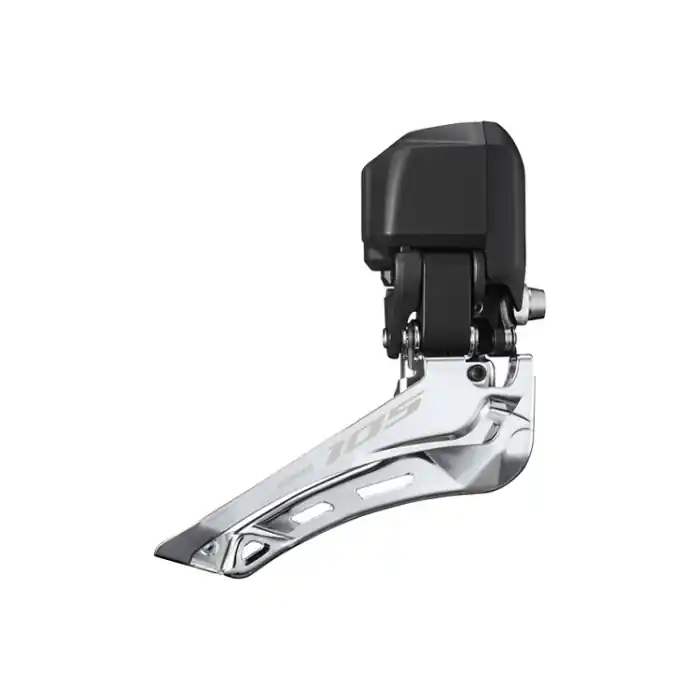 Preț mic Schimbator fata Shimano 105 Di2 FD-R7150, 2x12 viteze, down-swing, brazed-on, unghi CS 61-66, pt 50-52T, CL 44.5mm