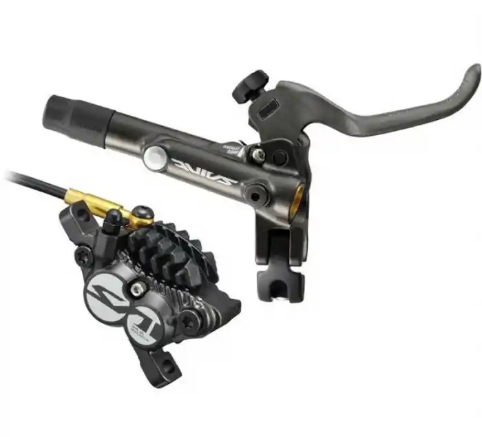 Frana pe disc set asamblat (J-Kit) Shimano Saint BL-M820-B(R), BR-M820 (F), fara adaptor, placute Metal (cu radiator), cu insertie, conducta 1000mm (SM-BH90 negru) Reducere de preț