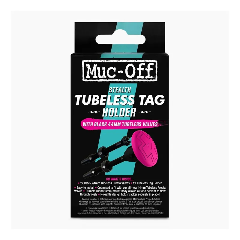 Valva Tubeless Bicicleta Muc-Off 44mm cu Suport Apple AirTag Chilipir