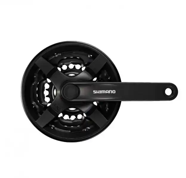 Cumpărături sigure Angrenaj Pedalier 3 Foi 28/38/48T MTB TY301, lungime brat 170mm, Shimano Tourney, culoare negru