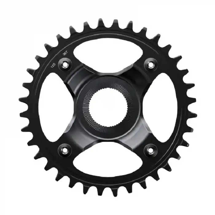 Livrare rapidă Foaie angrenaj Shimano E-bike SM-CRE80-12-SB, fara CG, chain line 56.5mm, Negru, 36T