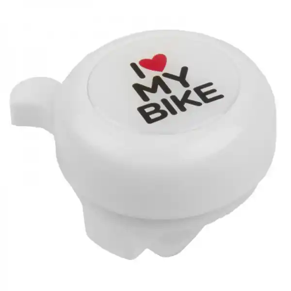 Sonerie biciclete I Love My Bike, culoare alb Reducere