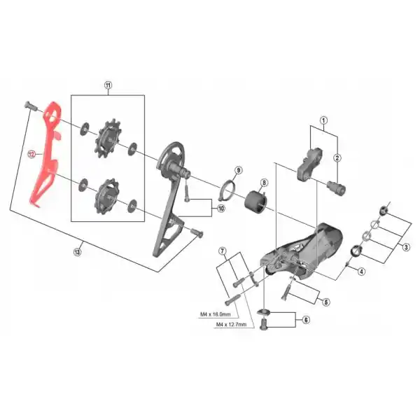Preț redus Placa interioara patina Shimano Y3E906000 pentru Ultegra RD-R8000-SS