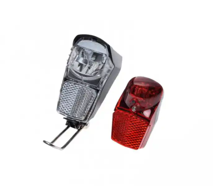 Set 2 piese far si stop pentru biciclete, inclus baterii Retur ușor