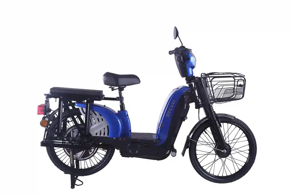 Livrare expres Bicicleta electrica scuter Z-Tech ZT-01, LASER 13, motor 420W, 48V, 12Ah, autonomie 35km, fara permis, culoare albastru