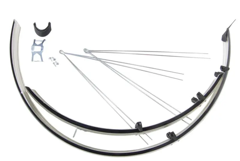 Apărător noroi Bikefun Mtb alu-plastic negru-argintiu-negru - Or58B-S-B Plată sigură