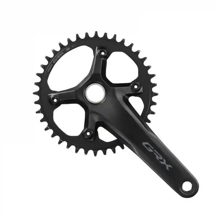 Angrenaj pedalier Shimano GRX FC-RX610-1, 1x12 viteze, Hollowtech II, fara aparatoare lant, brate 172.5mm, fara BB, 40T Popular