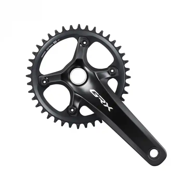 Angrenaj pedalier Shimano GRX FC-RX820-1, 1x12 viteze, Hollowtech II, fara aparatoare lant, brate 170mm, fara BB, 40T Retur ușor