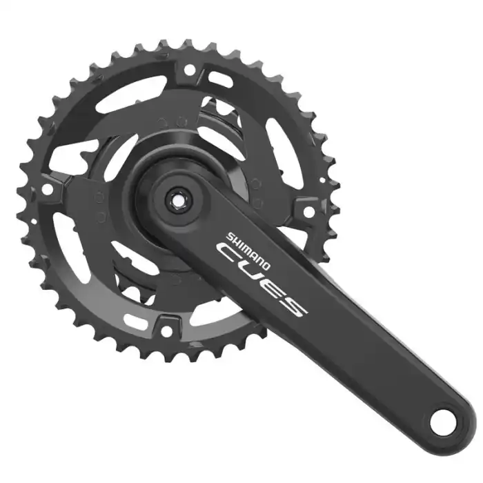Angrenaj pedalier Shimano CUES FC-U4010-2, 2x9/10/11 viteze, Hollowtech II, fara aparatoare lant, brate 170mm, fara BB, 40x26T Calitate înaltă