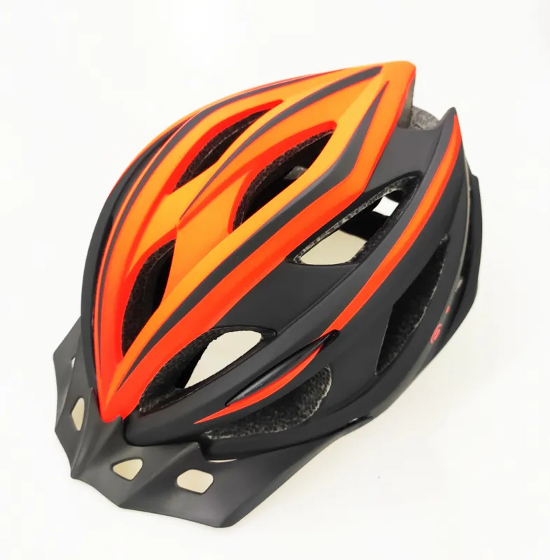 Casca biciclisti AVO-28, marime L (55-61 cm), culoare negru/portocaliu Ofertă