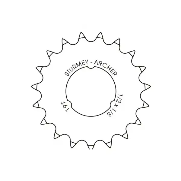Plată sigură Pinion STURMEY-ARCHER 16T 1/8" Flat