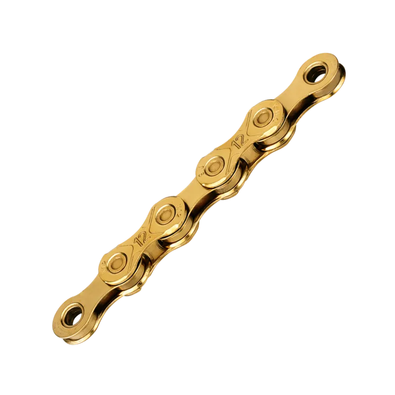 Cumpără online Lant lubrifiat cu ceara KMC X12 Waxed Ti-N Gold 12 viteze 126 Zale