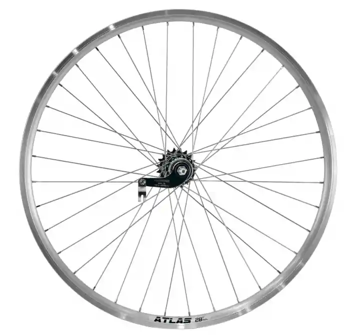 Ofertă limitată Roata Spate 28" Cerurim, Janta Atlas, 622X18, Butuc Velosteel, 36H, Argintie