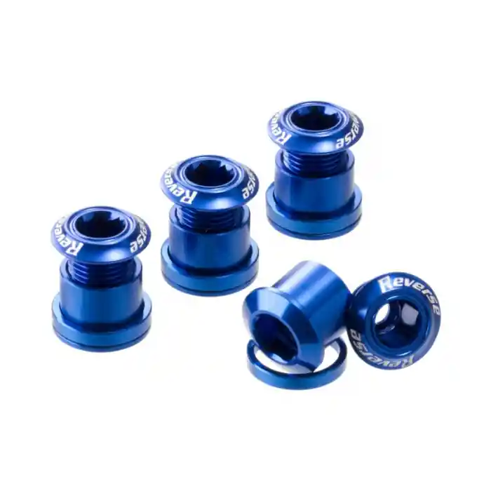 Cel mai bun preț Set 4 suruburi angrenaj Reverse Chainring Bolt Albastre