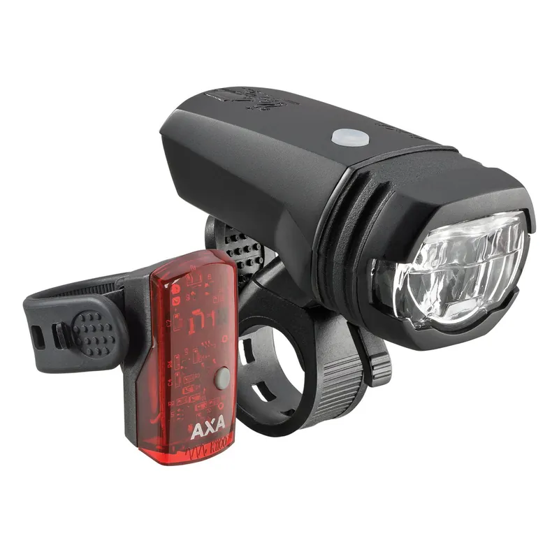 Far + stop AXA Greenline 50 Lux - 2 LED USB Lichidare de stoc