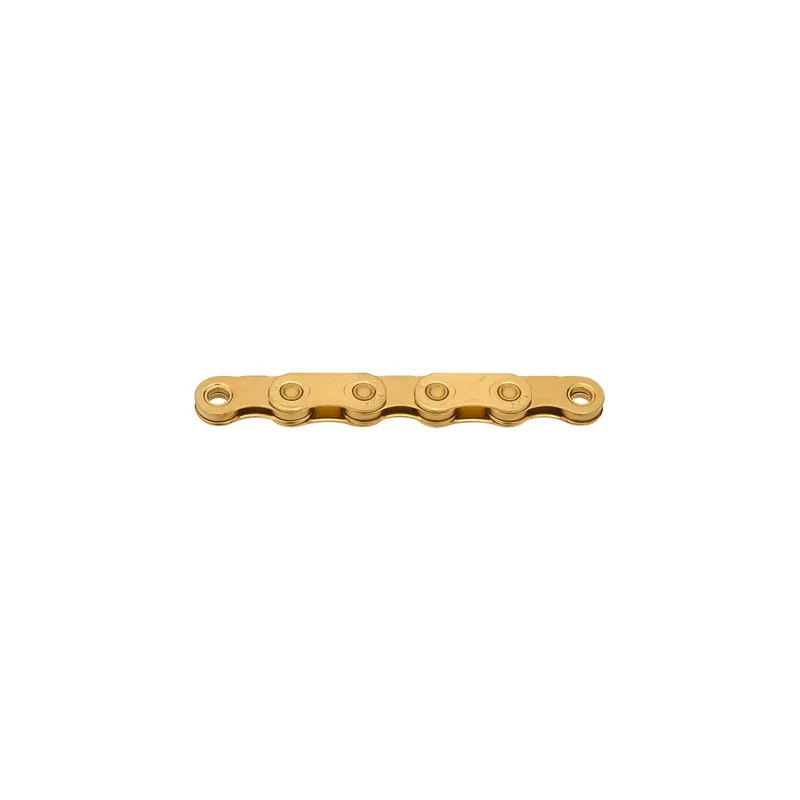 Lant KMC X Flat TiN 12/13 viteze Gold 126 zale ceruit Expediere rapidă