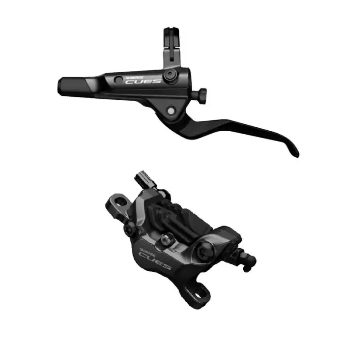 Cel mai bun preț Frana pe disc set asamblat (J-Kit) Shimano Cues BL-U8000(L), BR-U8020 (F), fara adaptor, placute Resin (cu radiator), cu insertie, conducta 1000mm (SM-BH90 negru)