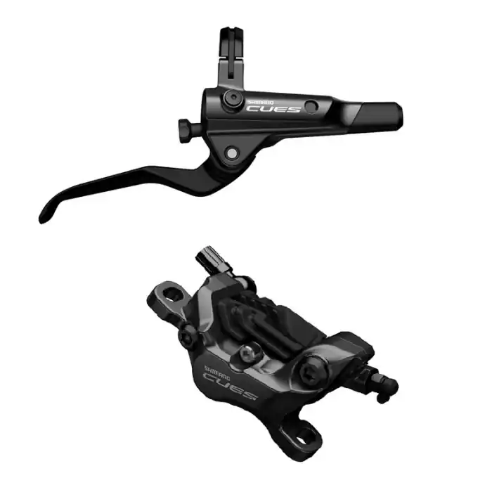 Reducere specială Frana pe disc set asamblat (J-Kit) Shimano Cues BL-U8000(R), BR-U8020 (R), fara adaptor, placute Resin (cu radiator), cu insertie, conducta 1700mm (SM-BH90 negru)