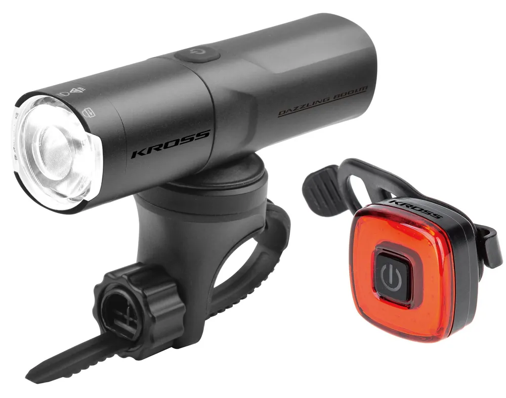 Ofertă de sezon Kross - set lumini fata-spate - DAZZLING SET 800lm Rotate - USB-C