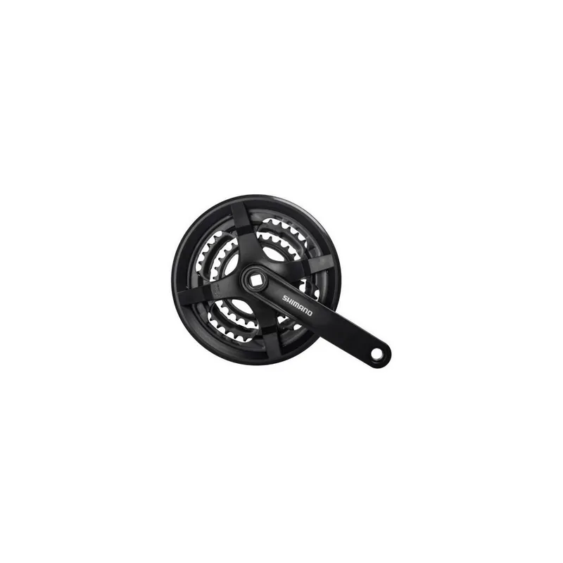 ANGRENAJ PEDALIER SHIMANO TOURNEY FC-TY301, 48X38X28T, BRAT 175MM, PT. 6/7/8 VIT. PE SPATE, CU CG, COMPATIBIL CHAINCASE, NEGRU, VRAC Cel mai vândut