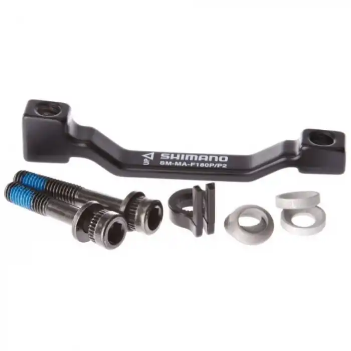 Ofertă limitată Adaptor montaj etrier fata Shimano SM-MA-F180P/S, 180mm, furca IS, etrier PM