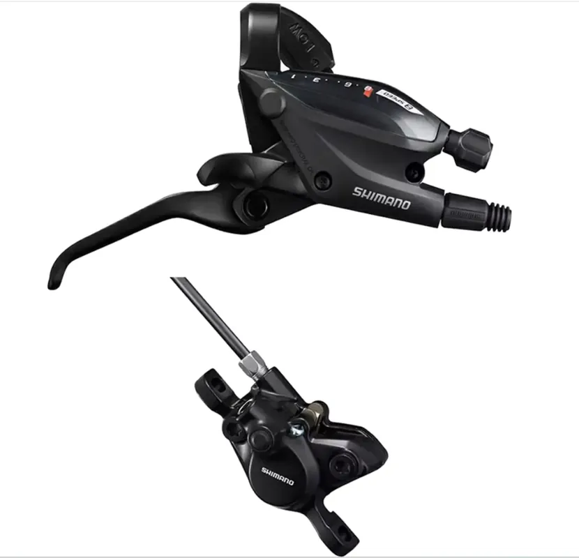 Ieftin Set pompa frana, etrier si schimbator, Shimano Acera ST-EF505 / BR-MT200, SM-MA-R160P/S, 8 viteze, 1600mm