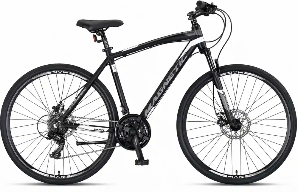 Premium Bicicleta Trekking Umit Magnetic M-510-21-SHIM, gri/alb, roata 28", cadru aluminiu, frana disc , 2026