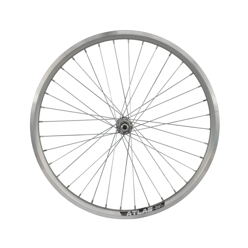 Plată securizată Roata Fata 24" Cerurim, Janta Dubla Atlas, 507X18, V-Brake, 36H, Argintie