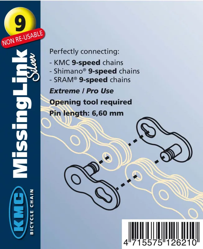Zala KMC Missing Link 9V Bolt-6.6mm Unica Folosinta Argintiu Promoție